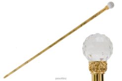 Accessories NZ PASOTTI Unisex ba W01or - Crystal Ball Cane, Gold Shaft VB8JV234