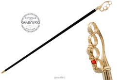 Accessories NZ PASOTTI Unisex ba W84or - Brass Knuckles Cane with Swarovski Crystals VB8JV215