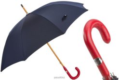 Umbrella | NZ PASOTTI Men 142 Pto CN3 P - Bespoke Umbrella, Red Leather Handle VB8JV133