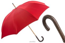Umbrella | NZ PASOTTI Men 143 Double-19 N37 - Umbrella with Braided Leather Handle VB8JV117
