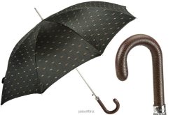 Umbrella | NZ PASOTTI Men 478 5880-1 PU - Artisanal Italian Umbrella with Leather Handle VB8JV129