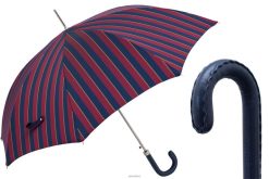 Umbrella | NZ PASOTTI Men 478 Conrad-1 N36 - Classic Umbrella with Navy Leather Handle VB8JV145