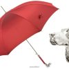 Umbrella | NZ PASOTTI Men 478FA Oxf-4 W40PR - Red Umbrella with Silver Hound VB8JV27
