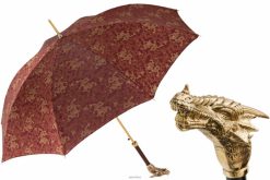 Umbrella | NZ PASOTTI Men 479 51873-1 K73v - Golden Dragons Burgundy Umbrella VB8JV1