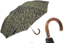 Umbrella | NZ PASOTTI Men 64 11780-254 C - Camouflage Folding Umbrella, Wooden Handle VB8JV194