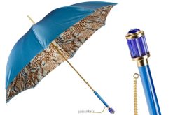 Umbrella | NZ PASOTTI Unisex 189 56084-4 S11 - Blue Animalier Umbrella, Double Cloth VB8JV410