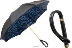 Umbrella | NZ PASOTTI Unisex 189 5A488-93 A - Animal Print Umbrella in Blue VB8JV405