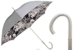 Umbrella | NZ PASOTTI Unisex 189N 9C458-9 P34 - Umbrella Animalier with Silver Roses VB8JV422