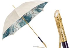 Umbrella | NZ PASOTTI Women 189 5D566-1 U5 - Vintage Pearled Umbrella, Double Cloth VB8JV482