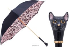 Umbrella | NZ PASOTTI Women 189 5G284-1 K49 - Black Cat Umbrella and Animalier Print VB8JV566