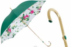 Umbrella | NZ PASOTTI Women 189 5G763-5 P5 - Emerald Green Floral Umbrella VB8JV325