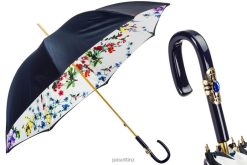 Umbrella | NZ PASOTTI Women 189 5K598-1 C26 - Navy Umbrella with Flowers VB8JV356
