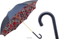 Umbrella | NZ PASOTTI Women 189 5Y743-1 P - Classic Navy Umbrella with Stripes and Flowers VB8JV452