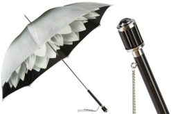 Umbrella | NZ PASOTTI Women 189N 21273-11 S11 - Silver Dahlia Umbrella, Double Cloth VB8JV357