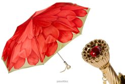Umbrella | NZ PASOTTI Women 257 21065-21 P11 - Red Dahlia Folding Umbrella VB8JV589