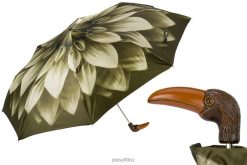 Umbrella | NZ PASOTTI Women 257 21273-13 141 - Green Flower Toucan Folding Umbrella VB8JV592