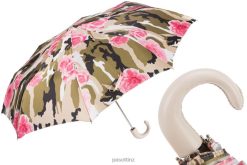 Umbrella | NZ PASOTTI Women 257 53078-18 P - Camouflage Folding Umbrella with Roses VB8JV605