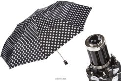 Umbrella | NZ PASOTTI Women 257 55874-1 S11 - Black and White Polka Dots Folding Umbrella VB8JV615