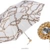 Umbrella | NZ PASOTTI Women 257 58002-9 S15 - Chains Print White Folding Umbrella VB8JV616