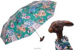 Umbrella | NZ PASOTTI Women 257 9A436-5 113 - Folding Umbrella with Rabbit Handle and Flowered Print VB8JV580