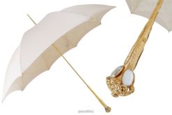 Umbrella | NZ PASOTTI Women 386or Serge-65 E11 - Very Elegant Ecru Parasol, Double Cloth VB8JV515